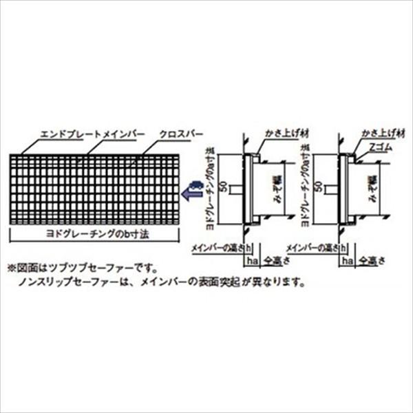 個人宅配不可　法人様限定　ヨドコウ　AKJH962h60-125　かさあげみぞぶた（JISタイプ）　ノンスリップセーファー　ヨドグレーチング　さびガード