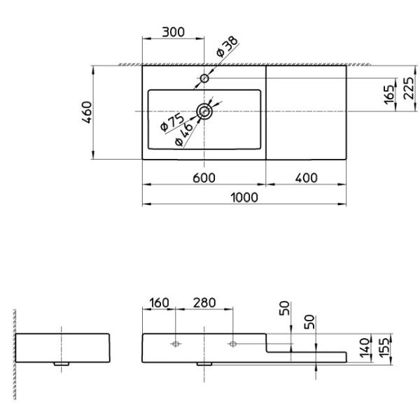 三栄水栓製作所 LAUFEN livingcity 洗面器 SL818432-W-104の画像
