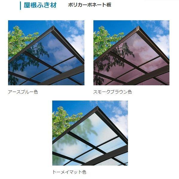 全国配送　YKK　カーポート　エフルージュツインEX　FIRST　ポリカーボネート屋根　54-51　標準柱（H20）　基本セット　本体：プラチナステン