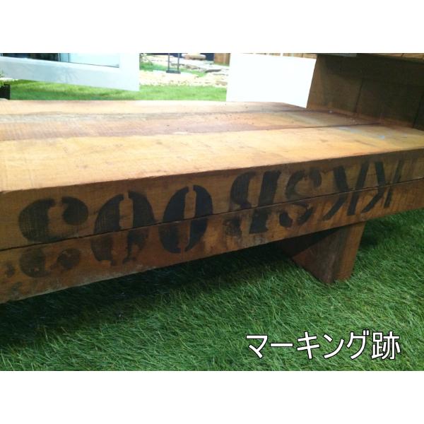 セランガンバツ製ミニ枕木 ラフ材/無塗装品 3本セット 50mm×200mm×2000mm SM-502002000-03_3