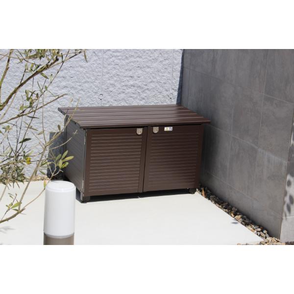 APET 屋外用アルミストッカー 幅90cm 3487000060 『おしゃれ 物置 ダストボックス 屋外』