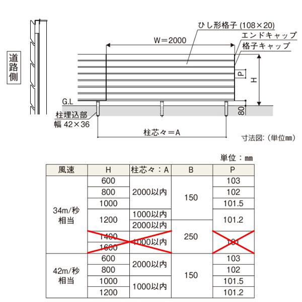 YKKAP YKK ルシアスフェンス H13型 ひし形格子 本体 木調色 T60 H600 高さ60cm フェンス本体のみ 『フェンス 目隠し 横 スの画像
