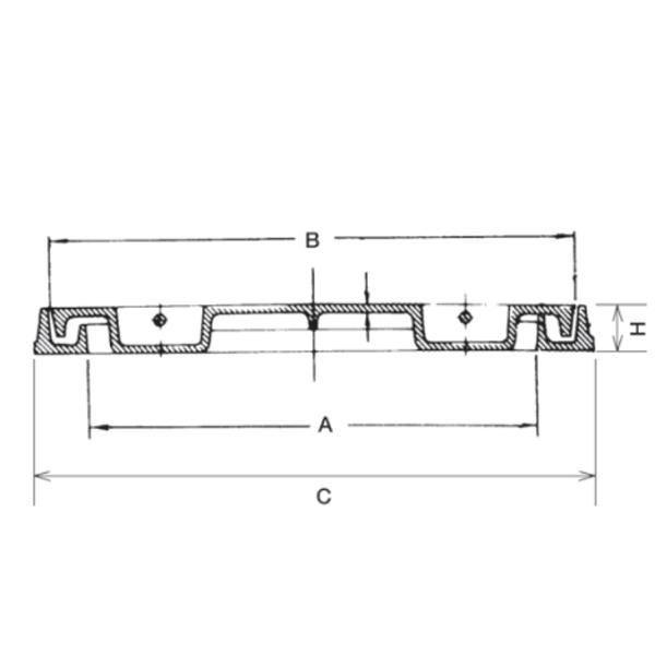 個人宅・現場配送不可　法人様限定商品　法山本店　蓋寸法　MK-1-600　乗用車荷重）蓋　フタ径B645ｍｍ　鋳鉄製マンホール（普及型　黒色　枠セット品