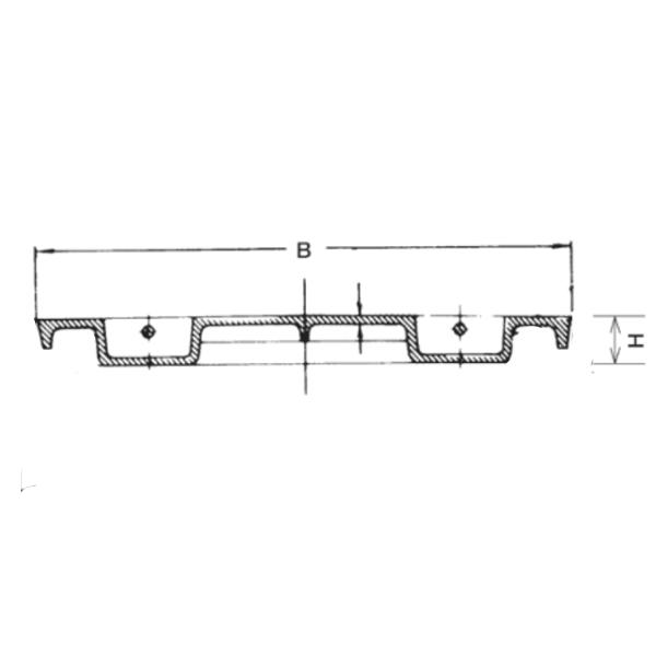 個人宅・現場配送不可　法人様限定商品　法山本店　MK-1-450　蓋寸法　乗用車荷重）蓋のみ　鋳鉄製マンホール（普及型　フタ径B495ｍｍ　黒色　蓋のみ