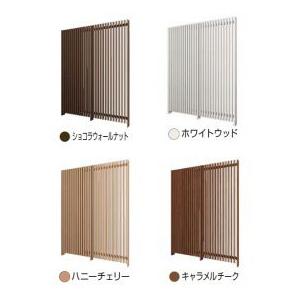 YKK リレーリアフェンス2N型（たて格子） 関東間 （本体＋柱）セット 連結用 H14FJ TPS-F32N 木目カラーの画像