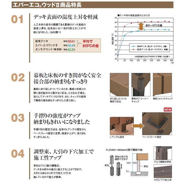 タカショー エバーエコウッド3 デッキセット （床板195mm幅仕様） 1間×3尺 『ウッドデッキ 人工木』 N／DB／WGの画像