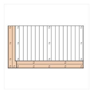 三協アルミ ひとと木2 オプション 2段デッキ 間口 出幅 片側 束連結仕様 束連結仕様 オプション 2 5間 6尺 デッキ本体は別売です 2 段デッキ 間口 出幅 ウッドデッキ エクステリアのキロ店 人工木