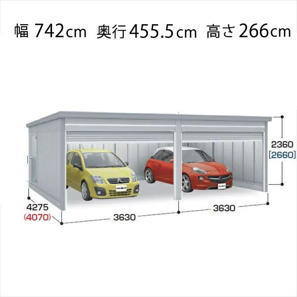 住宅設備 ガレージ 車庫シャッター 配送は関東 東海限定 イナバ物置 ガレーディア Grn 3642hl 2 一般型 2連棟タイプ シャッター車庫 ガレージ