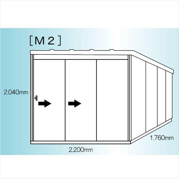 サステック オールステンレス製物置 M2-2218 完全受注生産品   『中型・大型物置 屋外 サビに強い』｜kiro｜02