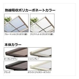 サイクルポート リクシル フーゴA ミニ 基本 18-22型 標準柱（H19） 熱線吸収ポリカ板  『サビに強いアルミ製 家庭用 自転車置き場 屋根』の画像