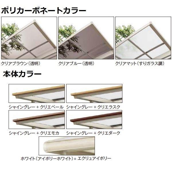 サイクルポート リクシル フーゴAプラス ミニ 基本 21-29型 標準柱（H19） ポリカ板  『サビに強いアルミ製 家庭用 おしゃれ 自転車置き場の画像