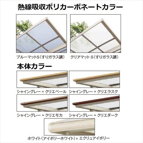 サイクルポート リクシル フーゴAプラス ミニ 基本 18-22型 標準柱（H19） 熱線吸収ポリカ板  『サビに強いアルミ製 家庭用 おしゃれ 自転の画像