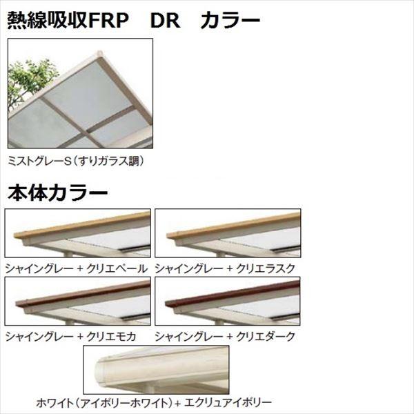 サイクルポート　リクシル　フーゴAプラス　基本　DRタイプ　18-29型　ロング柱（H25）　熱線遮断FRP板　家庭用　『サビに強いアルミ製　ミニ