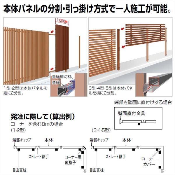 フェンス 外構 おしゃれ 【法人様限定商品 個人宅・現場配送不可】四国化成　スクリーンフェンス　アレグリアフェンスＴＬ3型　本体　AGTL3-1620_3