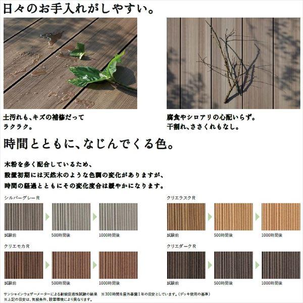 リクシル 樹ら楽ステージ 木彫 2間×5尺 束柱A仕様 標準束柱 『ウッドデッキ diy キット 樹脂 人工木』の画像