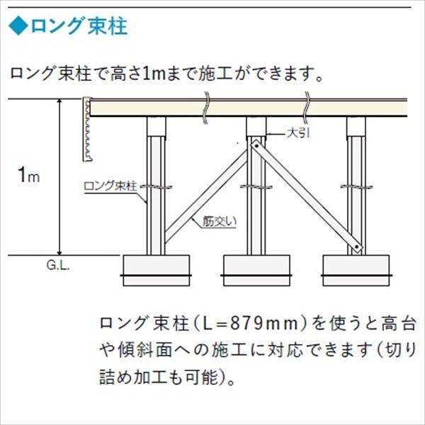 リクシル 樹ら楽ステージ 木彫 1.5間×12尺 束柱A仕様 ロング束柱 『ウッドデッキ diy キット 樹脂 人工木』｜kiro｜03