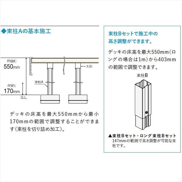 リクシル 樹ら楽ステージ 木彫 1.5間×5尺 束柱B仕様 標準束柱 『ウッドデッキ diy キット 樹脂 人工木』｜kiro｜03