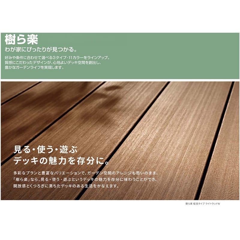 LIXIL（リクシル） 人工木ウッドデッキ 樹ら楽 木彫タイプ 1.5間