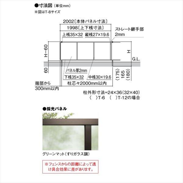 LIXIL（リクシル） フェンス 目隠し フェンスAB YT1型 T-8 H800 高さ