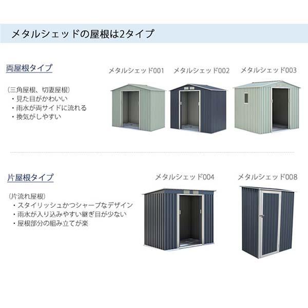 リーベ メタルシェッド 物置小屋  003 ライトグリーン&ベージュ 約2.2畳 収納庫  『おしゃれ 物置小屋　屋外　DIY』｜kiro｜07