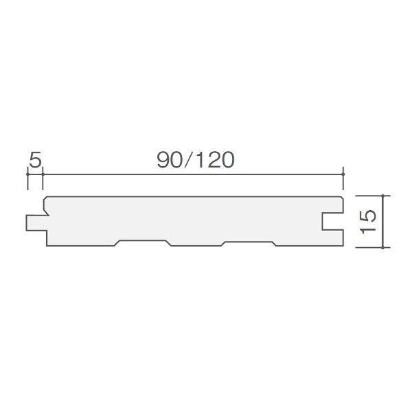 天然木部材　エコプレーゼ　カバ　LIVOSオイル塗装　幅90mm　ユニタイプ　デラックスグレード　※受注生産　PHFL0050　ケース　10枚(1.638m2)　オーク