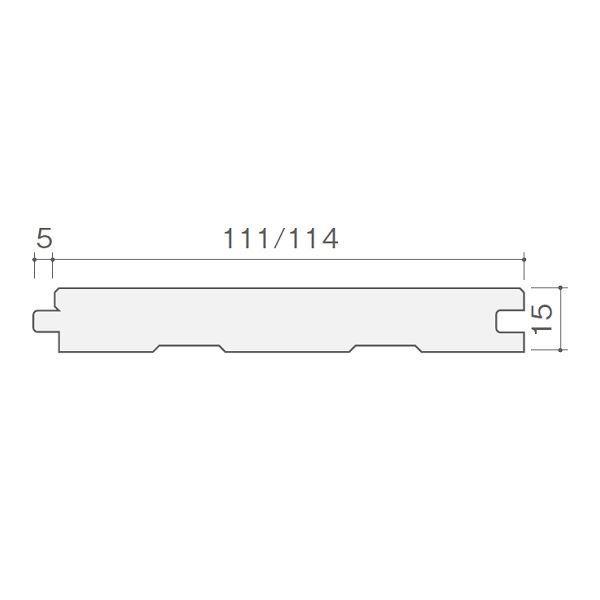 『個人宅配送不可』　天然木部材　エコプレーゼ　幅111mm　節有グレード　ワンピースタイプ　レッドパイン　LIVOSオイル塗装　8枚(3.419m2)