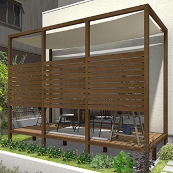 タカショー 庭テラス コンビ 3900タイプ 3900 1800 3100 ダークウッド 3220 買い物