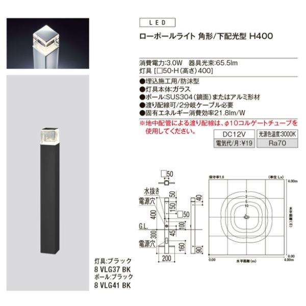 LIXIL ローポールライト 角形灯具 透過型 H700 2個セット屋外値下