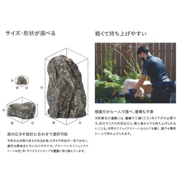 グローベン リフェイクストーン 庭石 Q A60CZ110L FRP製 一人で持ち上げ可 ブルー