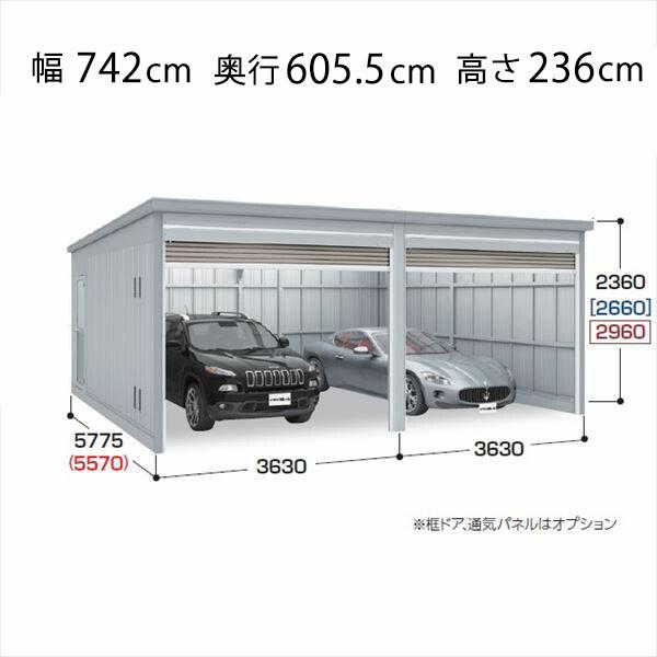 ガレージ 車庫シャッター シャッター 配送は関東 東海限定 イナバ物置 ガレーディア Grn 3657sl 2 豪雪地型 2連棟タイプ シャッター車庫 ガレージ