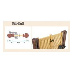 タカショー e-バンブー用 丸竹みす垣扉 （H1800）+柱2本セット 虎竹 