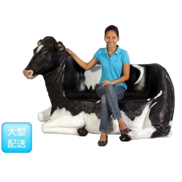 FRP　乳牛のベンチ / Cowch　  fr120020ou  『動物園オブジェ　アニマルオブジェ　ベンチ　店舗・イベント向け』_1