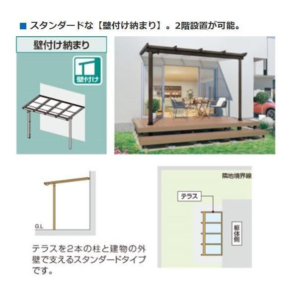 三協アルミ　1階設置型テラス　ナチュレNN型　ロング柱　3.0間B×7尺　壁付け納まり　600タイプ　関東間　2連結　TPNA-1870C　熱線遮断ポリカ |  | 03