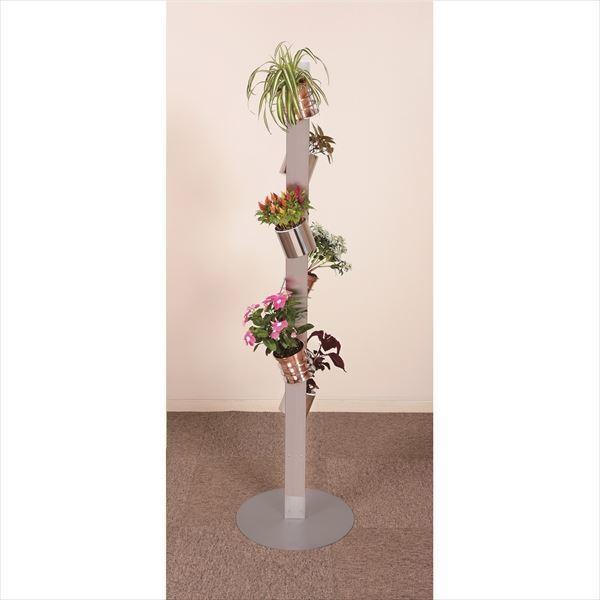 愛紳照明　San Francisco　Flower　＃SA-22　セット1　ステンレス（SUS304)製　＊鉢用台座 ×3、銅製鉢植 ×3、受け皿 ×3　セット ステンレス