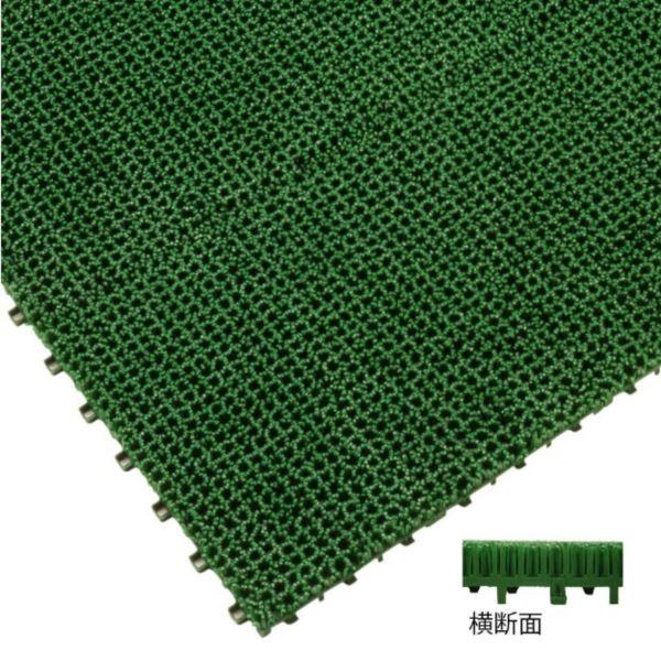 ミヅシマ工業 ジョイント人工芝生 業務用 本体 300 × 300 × 25mm 1ケース（50ピース入） 芝、芝生