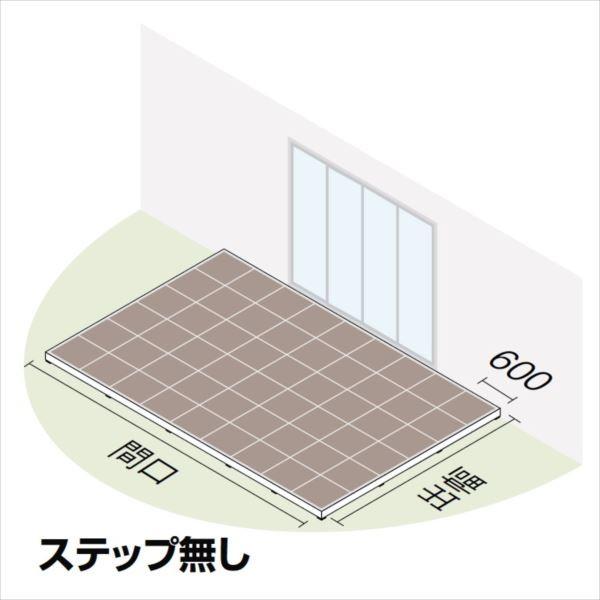 『配送は関東・東海限定』 リクシル タイルデッキ ステップ無し 間口：2400mm×出幅：1200mm 基礎束柱Aセット｜kiro｜02