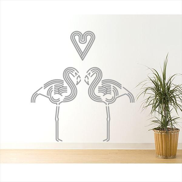 人気商品 グレー ハート Mサイズ Ts0045 Dm 東京ステッカー 高級ウォールステッカー 動物 フラミンゴ