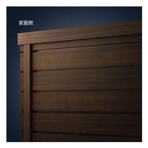YKKAP YKK ルシアスフェンス H10型 横ルーバー 本体 木調色 T60 H600 高さ60cm フェンス本体のみ 『フェンス 目隠し 横 ルの画像