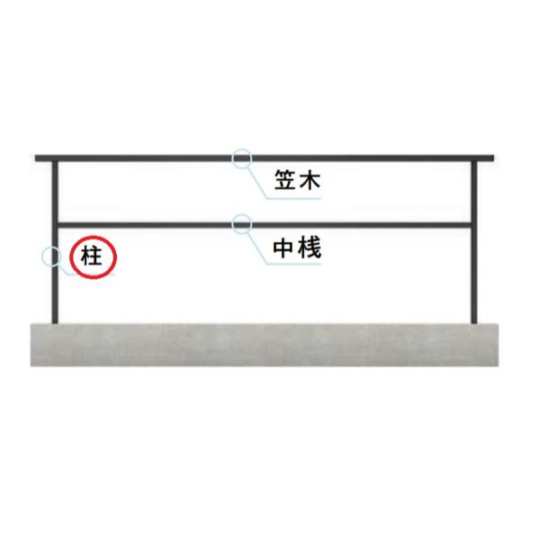 リクシル フェンスAL フレームフェンス T-6 中桟1本 端柱B (笠木取付金具・裏板各1個) アルミ形材 : エクステリアのキロYahoo ...