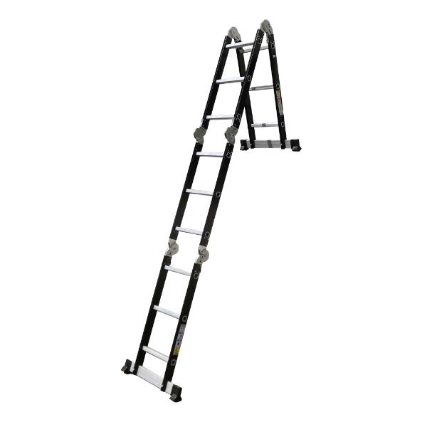 アルミス ASL-8BK マルチ脚立 J0092 アルミス ASL-8BK 万能はしご兼用脚立ラダー 1台（直送品） - アスクル