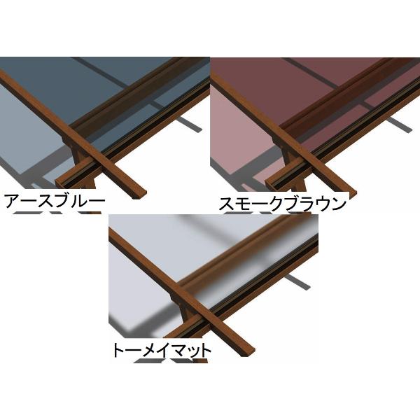 YKK YKKAP サザンテラス フレームタイプ+天井カーテン+操作フック棒セット メーターモジュール 600N／ｍ2 1間×6尺 ポリカ屋根 後付け_2