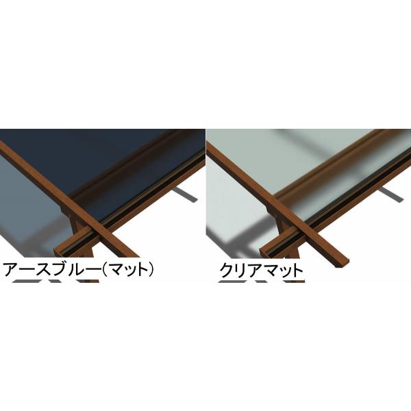 YKK YKKAP サザンテラス フレームタイプ+天井カーテン+操作フック棒セット メーターモジュール 600N／ｍ2 1間×4尺 熱線遮断ポリカ 後