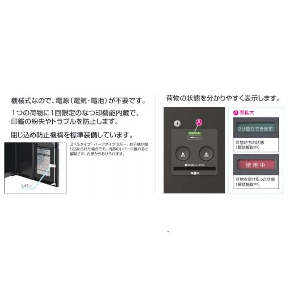 三協アルミ 宅配ボックス フレムス 埋め込みタイプ 後ろ出し ミドル