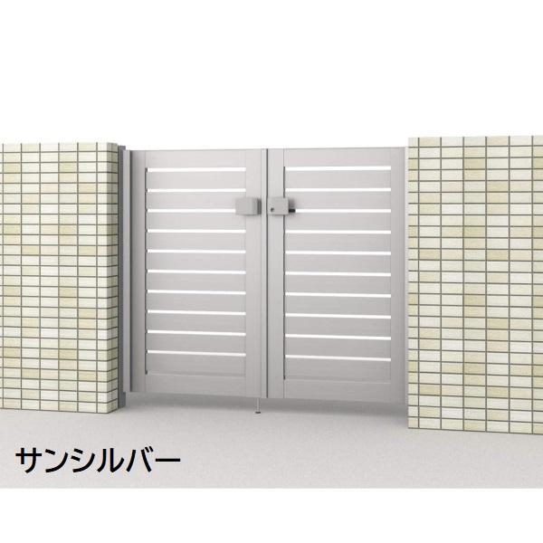三協アルミ 形材門扉 マイスティMCE-Y3 (錠前:内蔵錠) 両開き(内開き施工)セット ベースプレートタイプ W08 H12 |  | 02