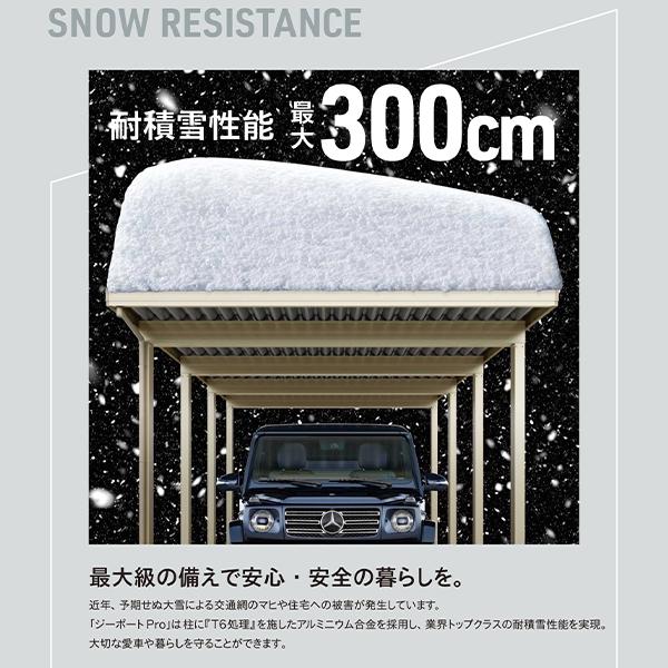 全国配送 YKK YKKAP ジーポート Pro 900タイプ カーポート 2台用 横材なし 明かり取りなし 単体柱4本 60-60 H24 アルミ色｜kiro｜04