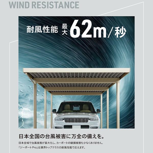 【2022新春福袋】 全国配送 YKK YKKAP ジーポート Pro 6000タイプ カーポート 4台以上用 横材なし 明かり取りなし 奥行(2)連結柱12本 J55・55-48 H30 木調色