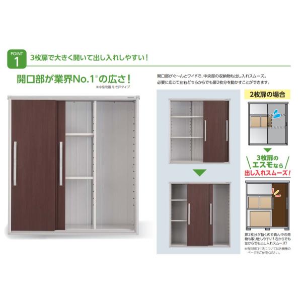 物置 屋外 小型 ヨドコウ エスモ／ESF ESF-2109A BK 本体色ブラックの画像