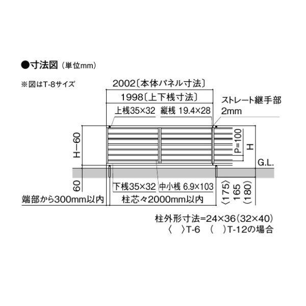 LIXIL（リクシル） フェンス 目隠し フェンスAB YL2型 T-14 H1400 高さ
