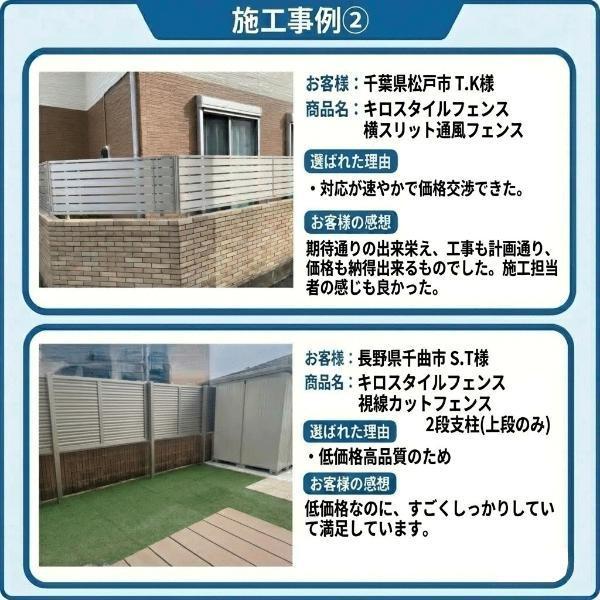【全国工事対応可能】 フェンス 三協アルミ シャトレナ2 3型 H1000 2m分 【商品本体+基本工事費込み】 『三協アルミ 横ルーバー 屋外 アル_12