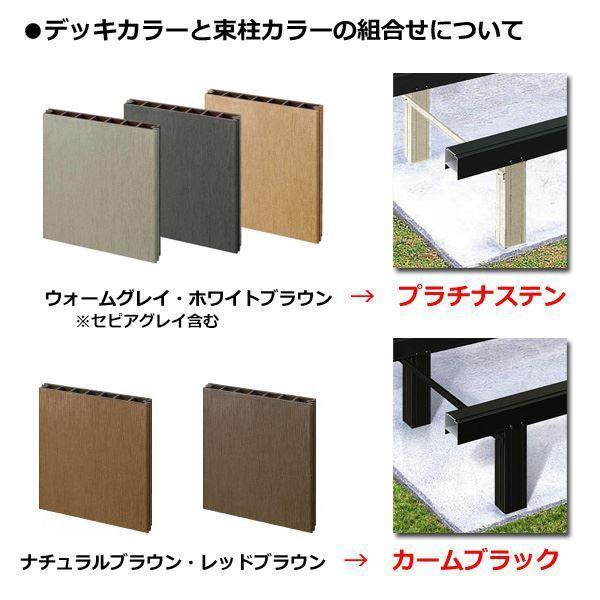 在庫あり 即納 ウッドデッキ 人工木 おしゃれ 屋根付き Ykkap リウッドデッキ0 ソラリアテラス 物干し 3点セット 柱横納まり 2間 6尺 テラス 柱標準タイプ ｆ屋根 ポリカーボネート ウッドデッキ テラス屋根セット 送料無料 Ykkap ウッドデッキ テラス